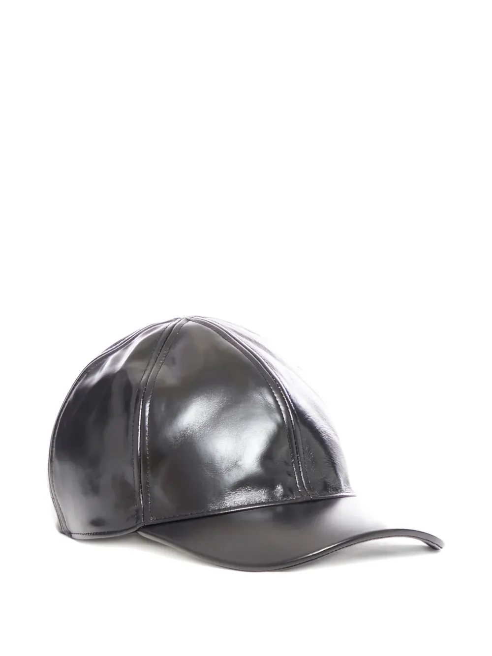 Jil Sander Metallic-effect Baseball Cap Hat In Gray