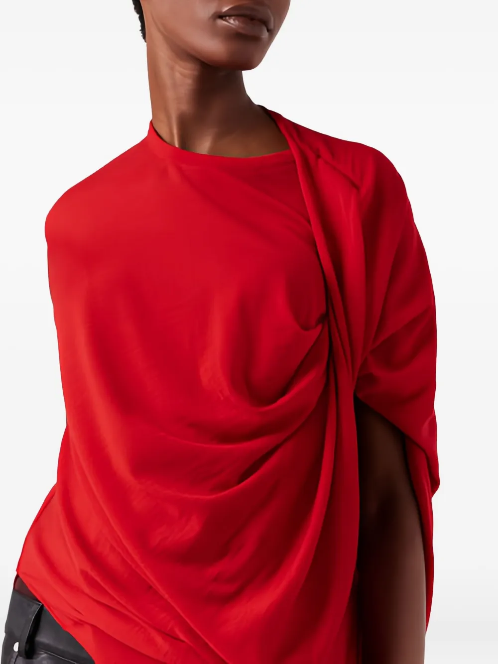 Stella McCartney draped asymmetric top Rood