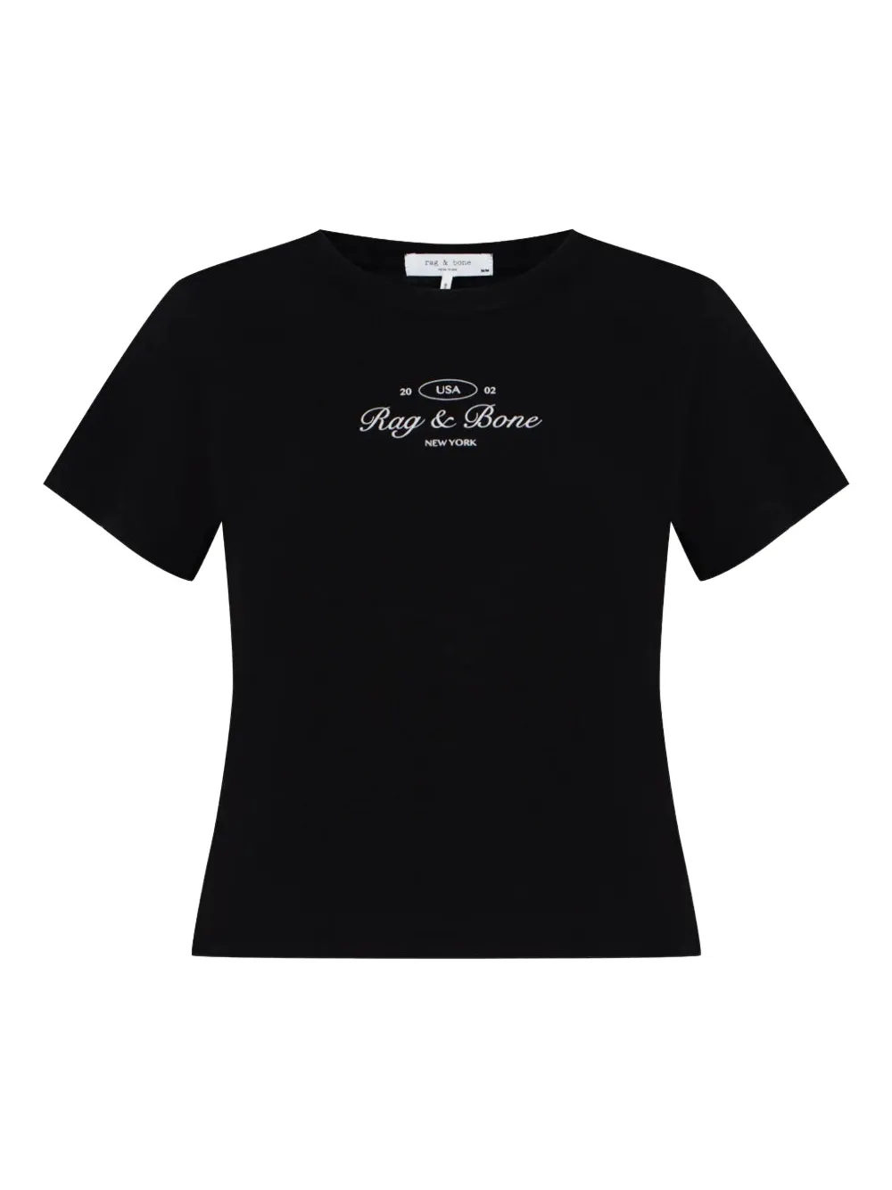 rag & bone logo-embroidered short-sleeve T-shirt - ブラック rag & bone logo-embroidered short-sleeve T-shirt - ブラック