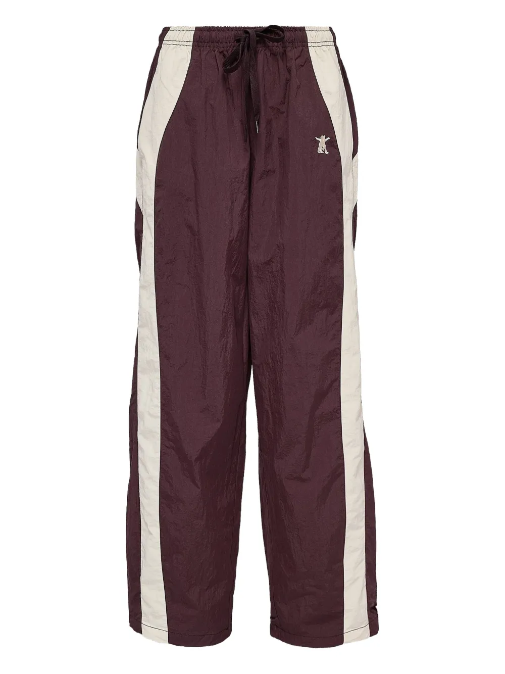 Open Yy Panelled Drawstring Track Pants In Brown