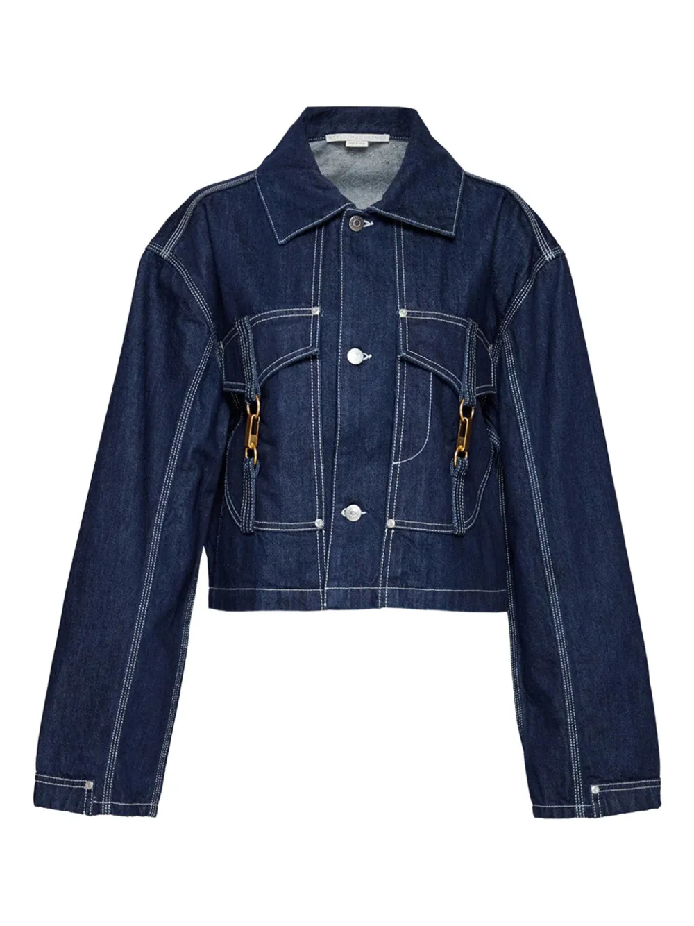 Stella McCartney chain-detail denim jacket Blauw
