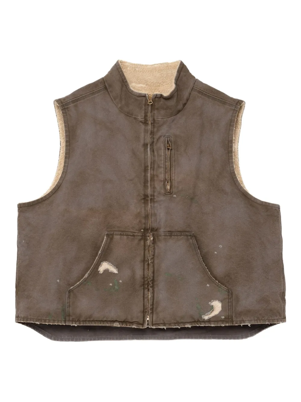 KAMIYA  frayed pocket vest | Grey | Image 1