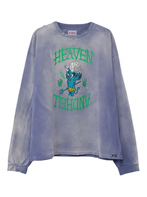 KAMIYA  devil-print long-sleeve T-shirt
