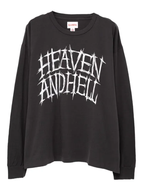 KAMIYA  graphic-print long-sleeve T-shirt