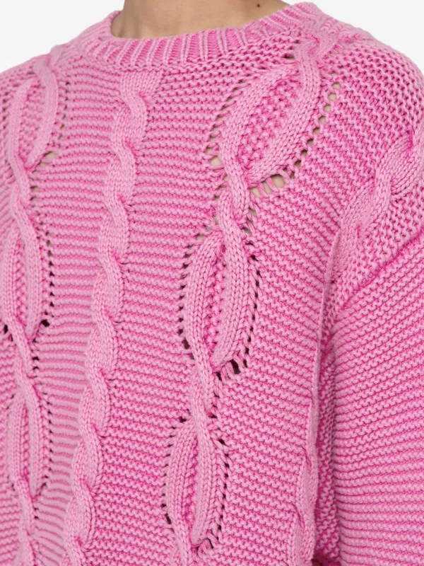 トップス Kamiya mens summer knit KAMIYA cable-knit Frayed Sweater | Pink | FARFETCH GE