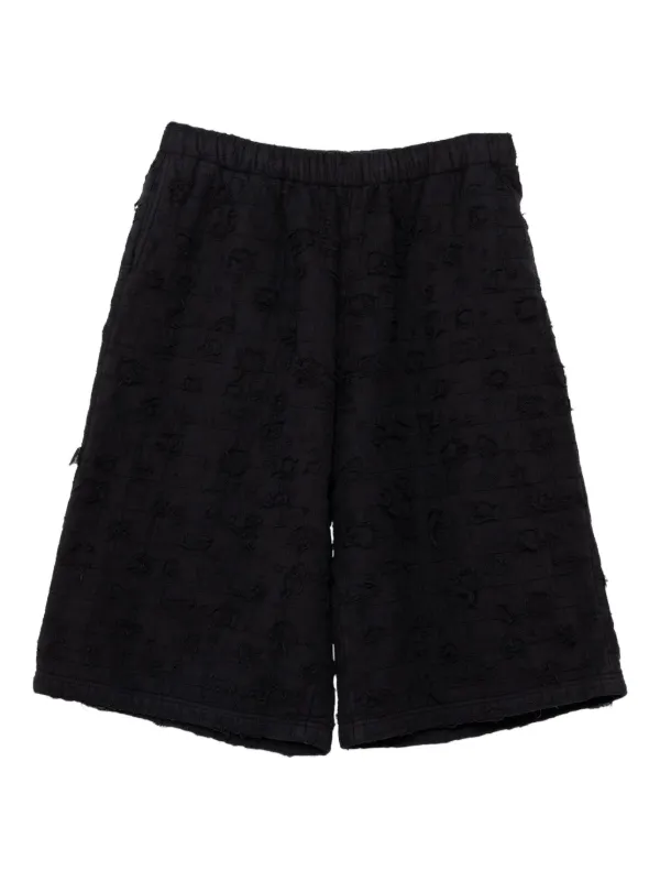 KAMIYA 2024ss ハーフパンツ KAMIYA ダメージ ショートパンツ | ブラック | FARFETCH JP