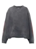 KAMIYA flame-printed cotton sweatshirt - Black