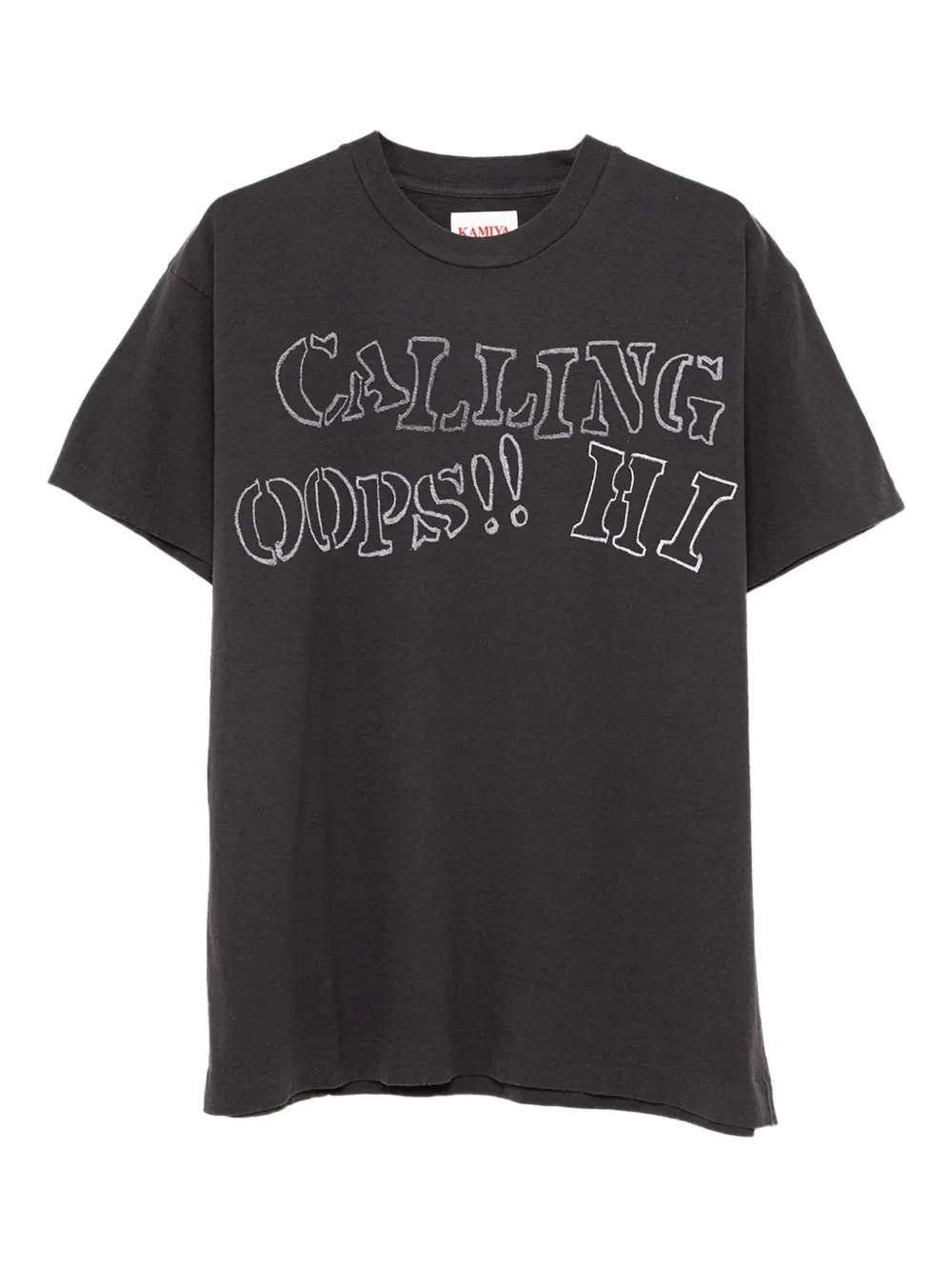 KAMIYA  Calling printed graphic T-shirt | Black | Image 1