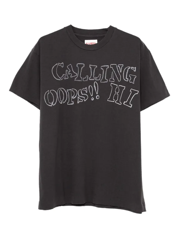 ごう　KAMIYA カミヤ 'CALLING' Printed KAMIYA Calling グラフィック Tシャツ | ブラック | FARFETCH JP