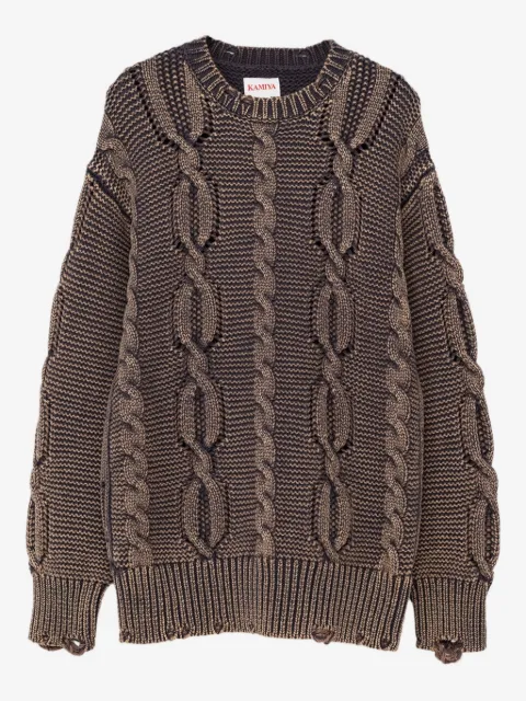 KAMIYA  cable knit sweater