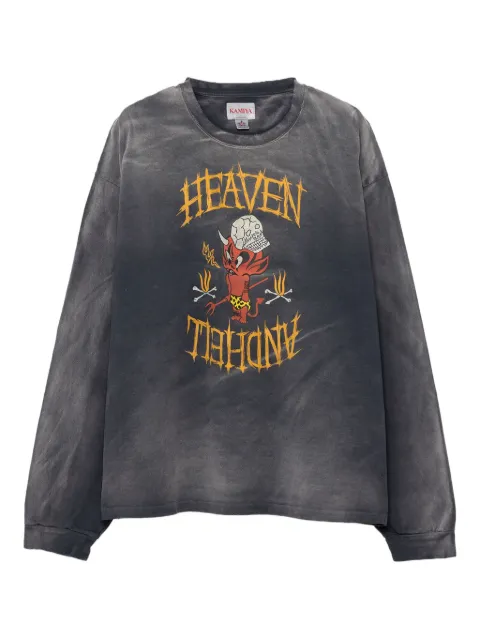 KAMIYA  devil-print long-sleeve T-shirt