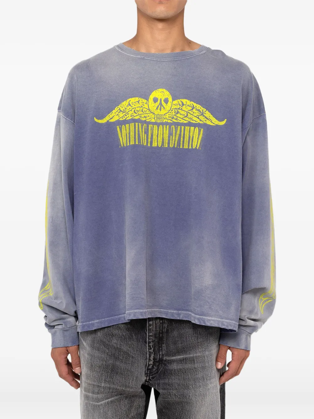 KAMIYA  skull-print flame-sleeve T-shirt | T-Shirts | Image 2