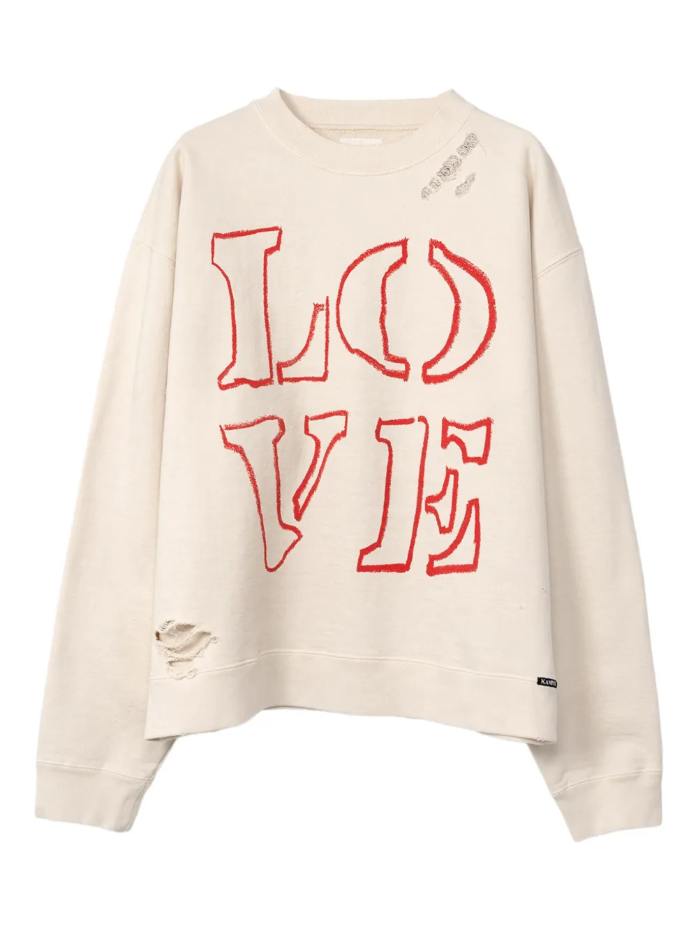 KAMIYA  sudadera con estampado Love | blanco | Image 1