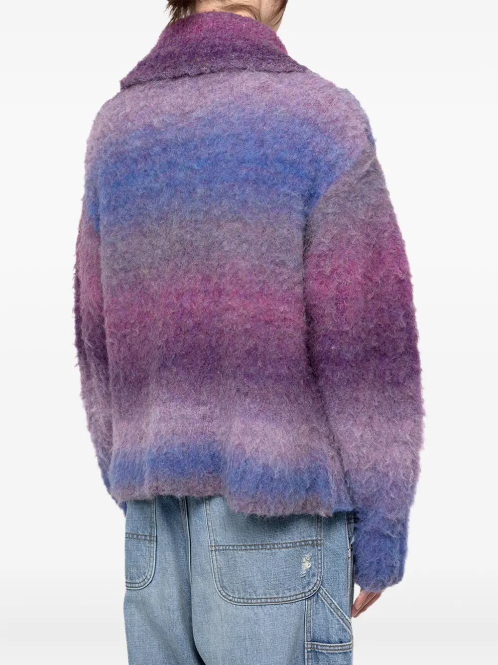 Kamiya Welt-pockets Cardigans In Purple