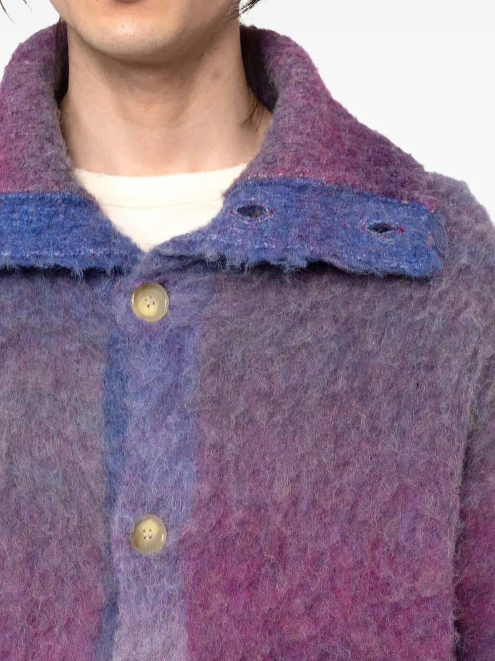 Kamiya Welt-pockets Cardigans In Purple