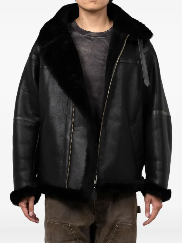 【最終値下げ】theory レザー ジャケット　ブラック　定価14万円 NVRFRGT LEATHER PANELED ZIP UP JACKET BLACK : 2025AW ネバー