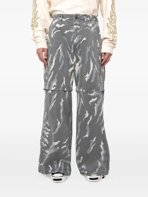 【Letao】KAMIYA CamouflageCargoPants KAMIYA camouflage-pattern Cargo Trousers | Grey | FARFETCH RO