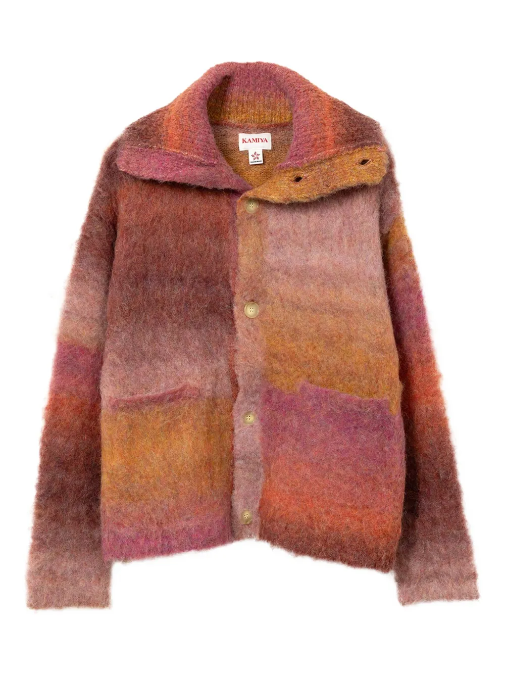 KAMIYA  sailor collar buttoned knitted cardigan | Orange | Image 1
