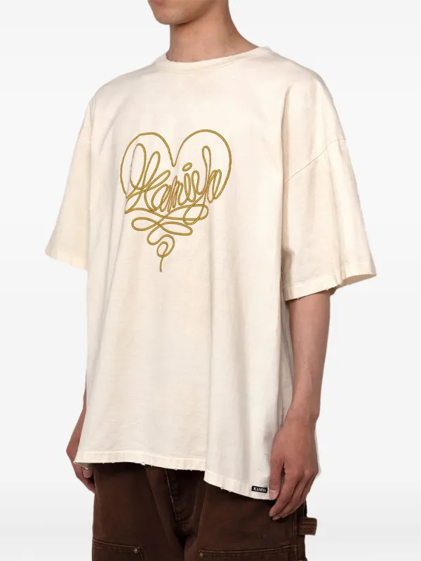 KAMIYA Rope heart-design T-shirt | White | FARFETCH ZA