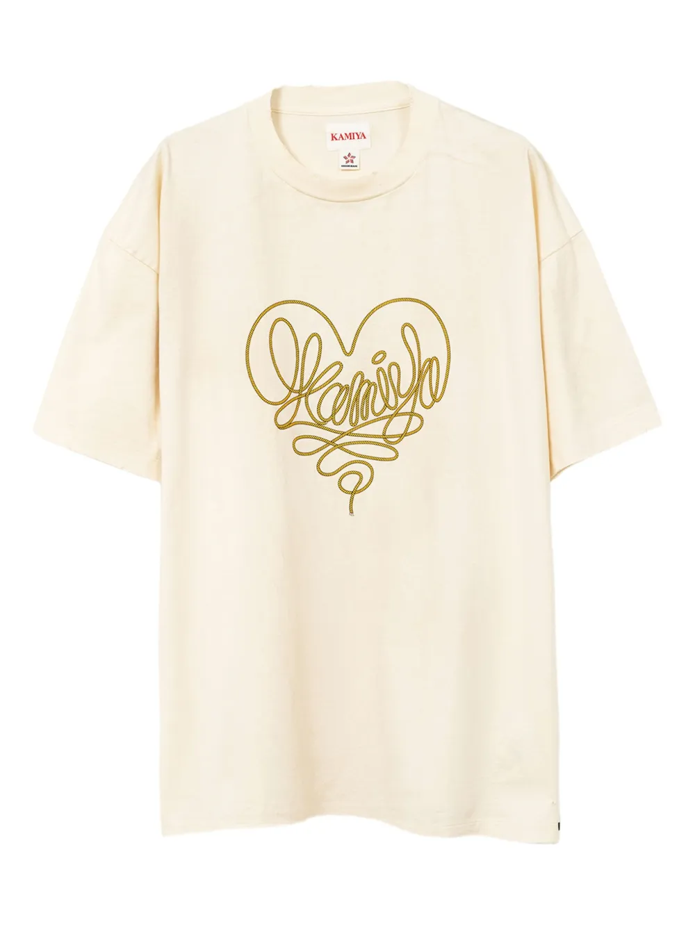 KAMIYA  rope heart-design T-shirt | White | Image 1