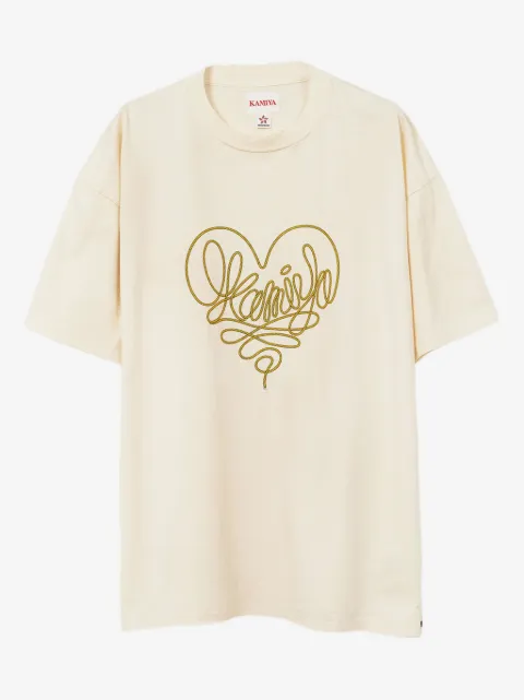 KAMIYA  rope heart-design T-shirt