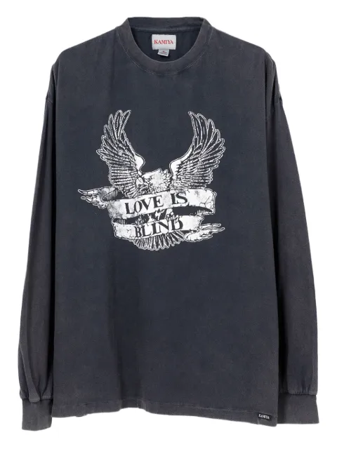 KAMIYA  graphic long-sleeve T-shirt