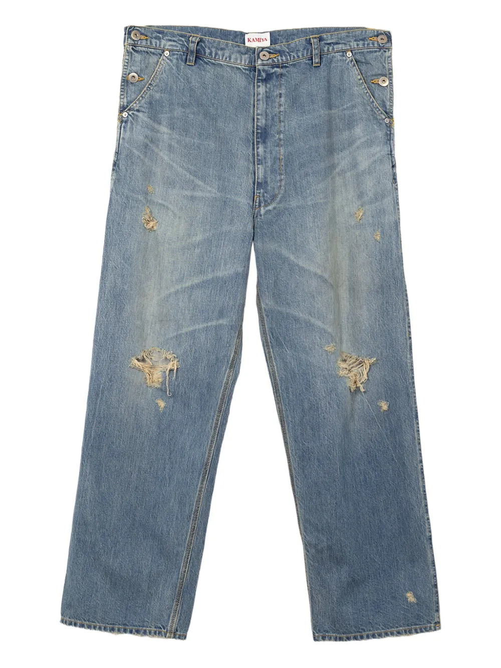 KAMIYA  distressed ripped trousers | Blue | Image 1