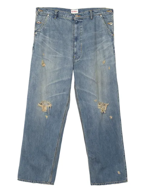 KAMIYA  distressed ripped trousers