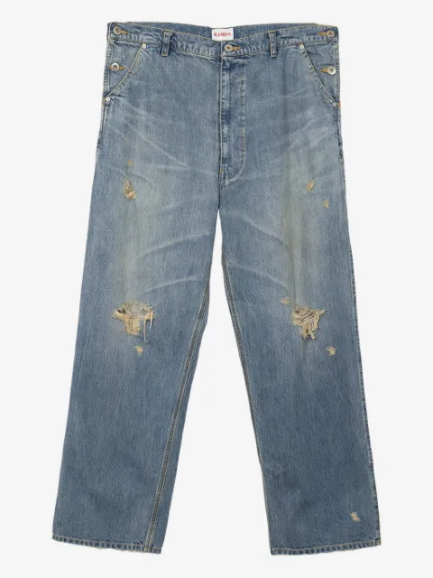 KAMIYA  distressed ripped trousers
