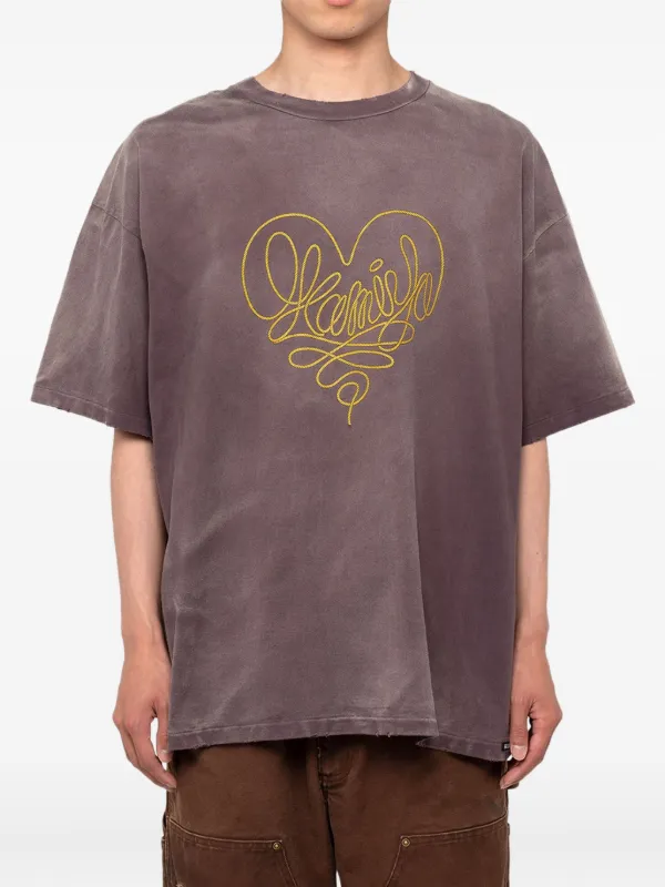 KAMIYA エンブロイダリー Tシャツ | ブラウン | FARFETCH JP
