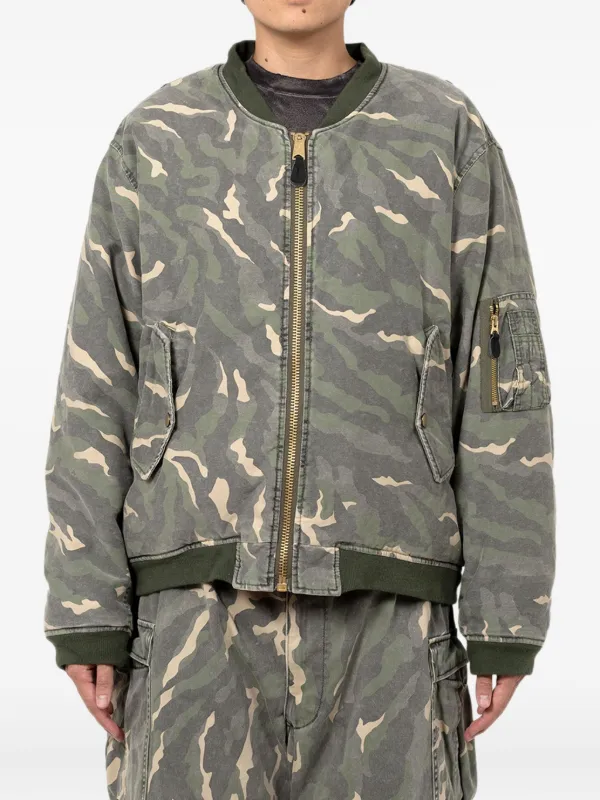KAMIYA Camouflage MA-1 Bomber Jacket | Green | FARFETCH