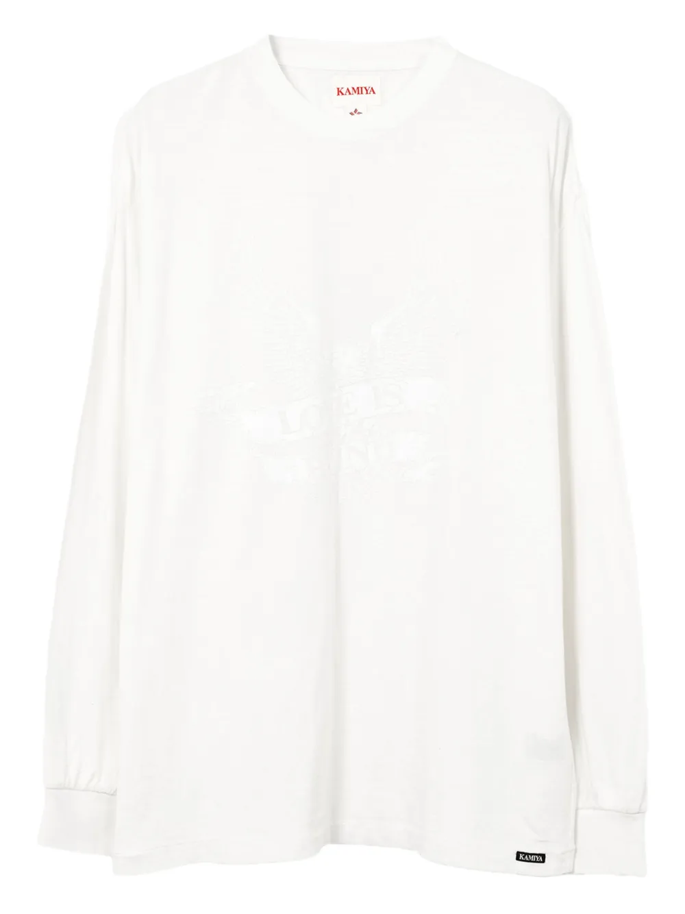 KAMIYA  Eagle-print long-sleeve T-shirt | White | Image 1