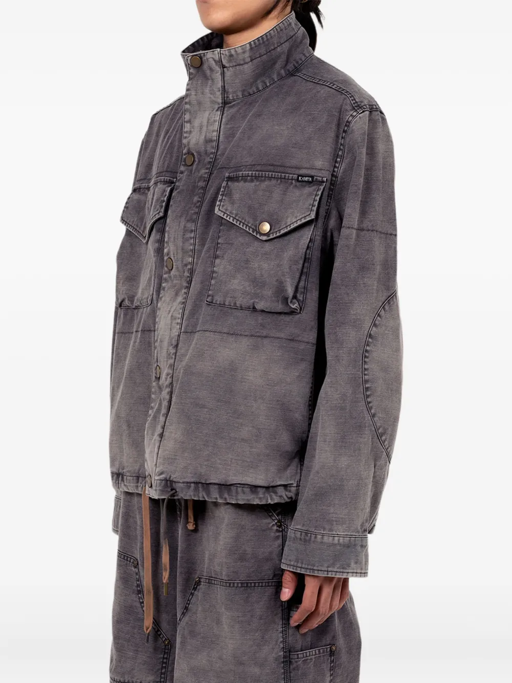  Kamiya Flap-pocket Denim Jacket - Grey 