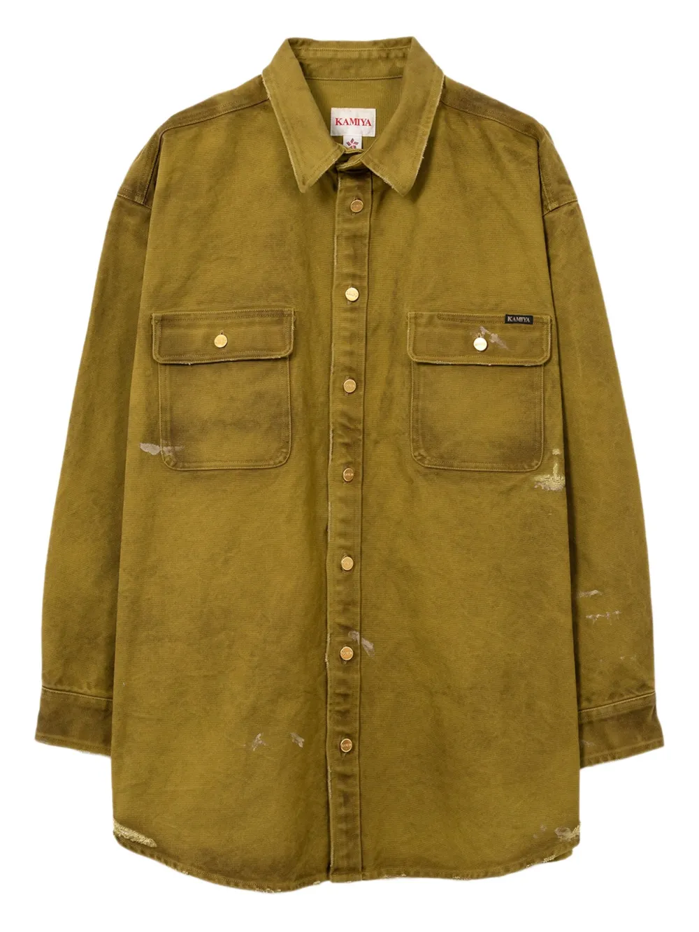 KAMIYA  t-shirt à effet usé | jaune | Image 1