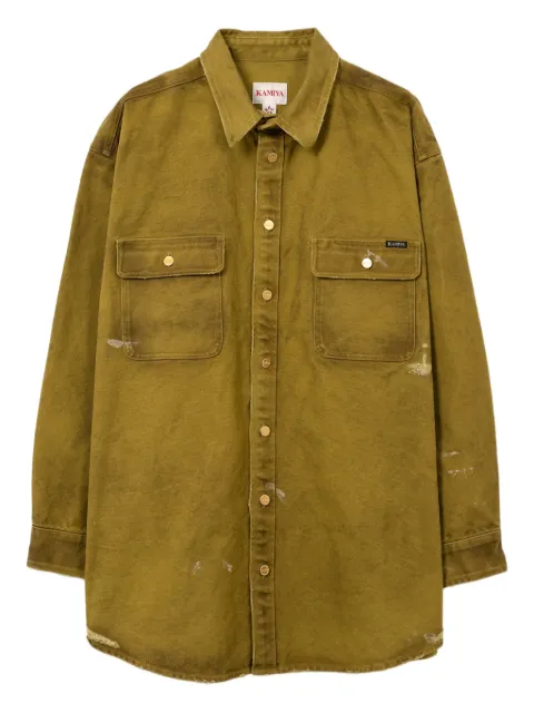 KAMIYA  distressed pocket shirt