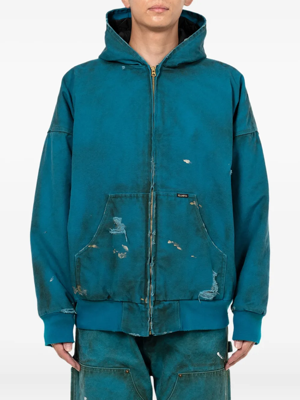 KAMIYA  Boro distressed zip-up jacket | Hooded Jackets | Image 2