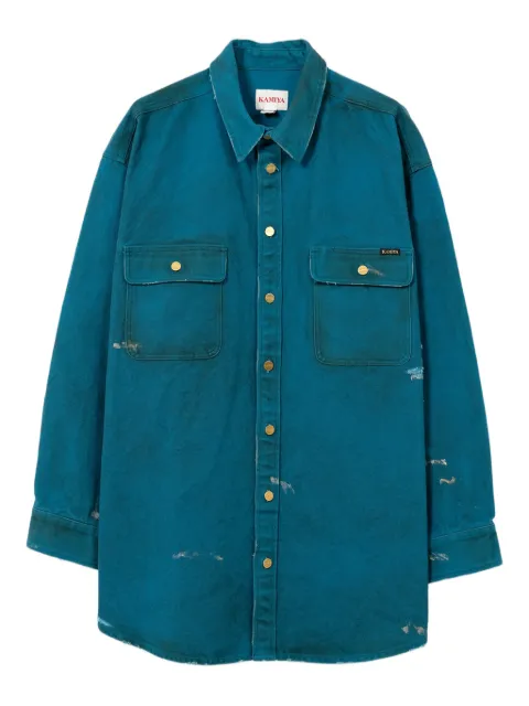 KAMIYA  distressed pocket shirt