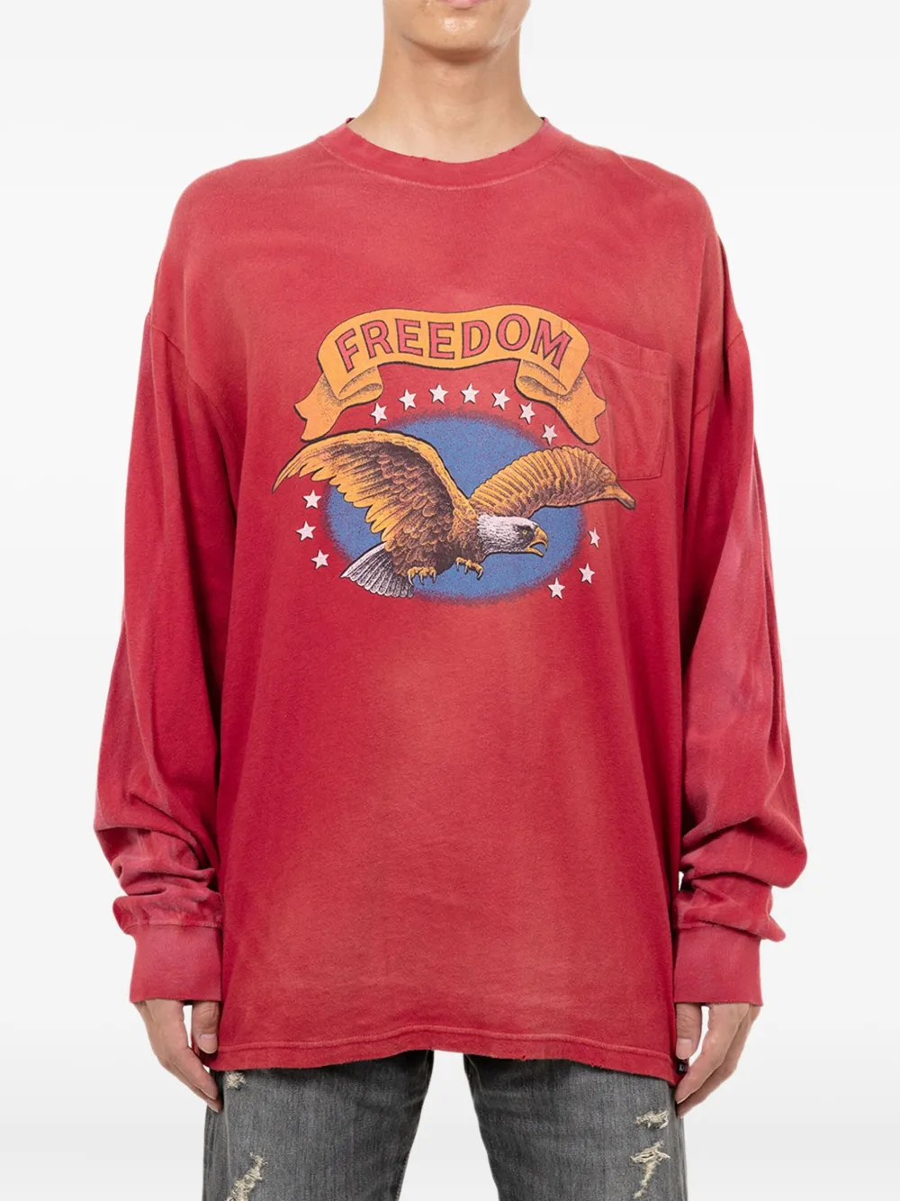 KAMIYA  t-shirt Freedom à effet usé | T-shirts | Image 2