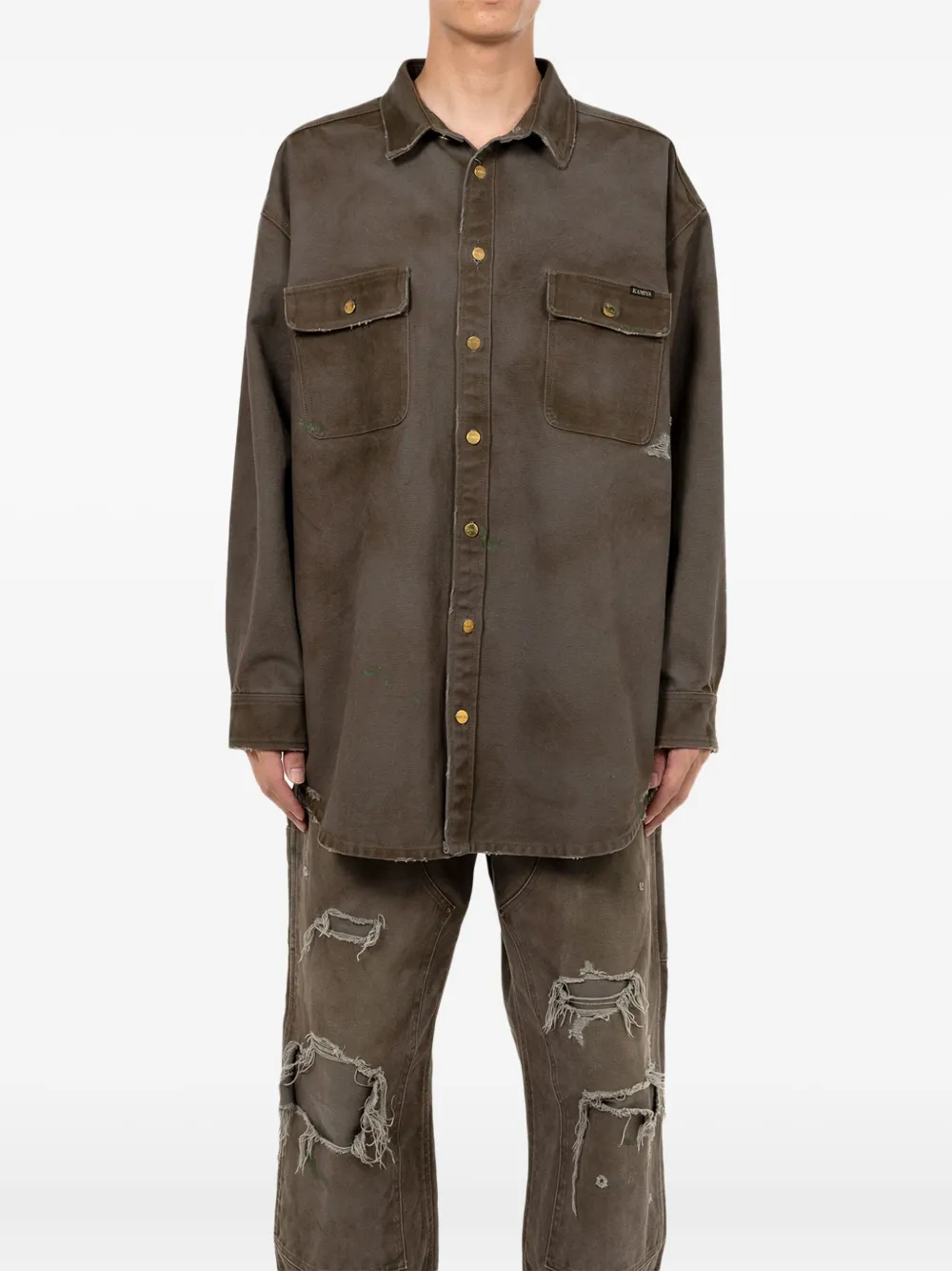 KAMIYA  camisa con detalles rasgados | Image 2