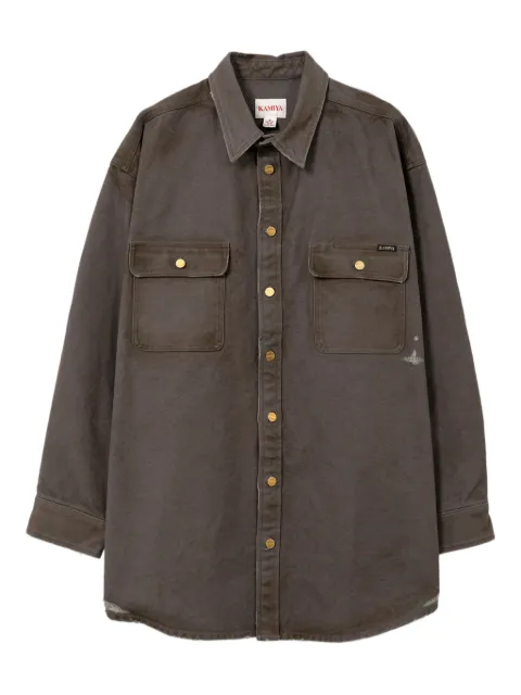 KAMIYA  ripped-detail pocket shirt