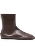 Dear Frances Balla leather zipped ankle boots - Brown