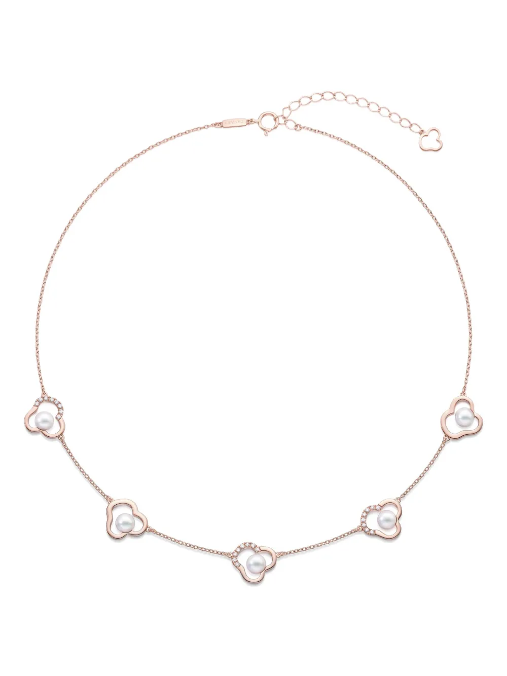 TASAKI 18K rose gold Chants signature akoya pearl and diamonds TASAKI 18K rose gold Chants signature akoya pearl and diamonds
