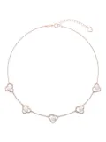 TASAKI 18K rose gold Chants signature akoya pearl and diamonds necklace