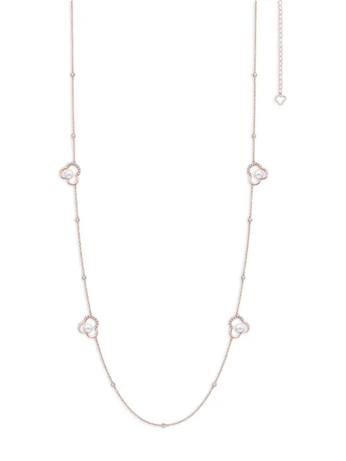 Collier Chants en rose 18ct serti de perles d'Akoya et de diamants - TASAKI - Modalova
