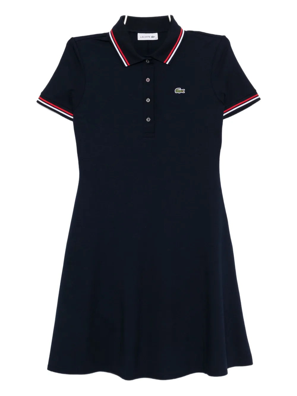 Lacoste Polo-collar Dress In Blue