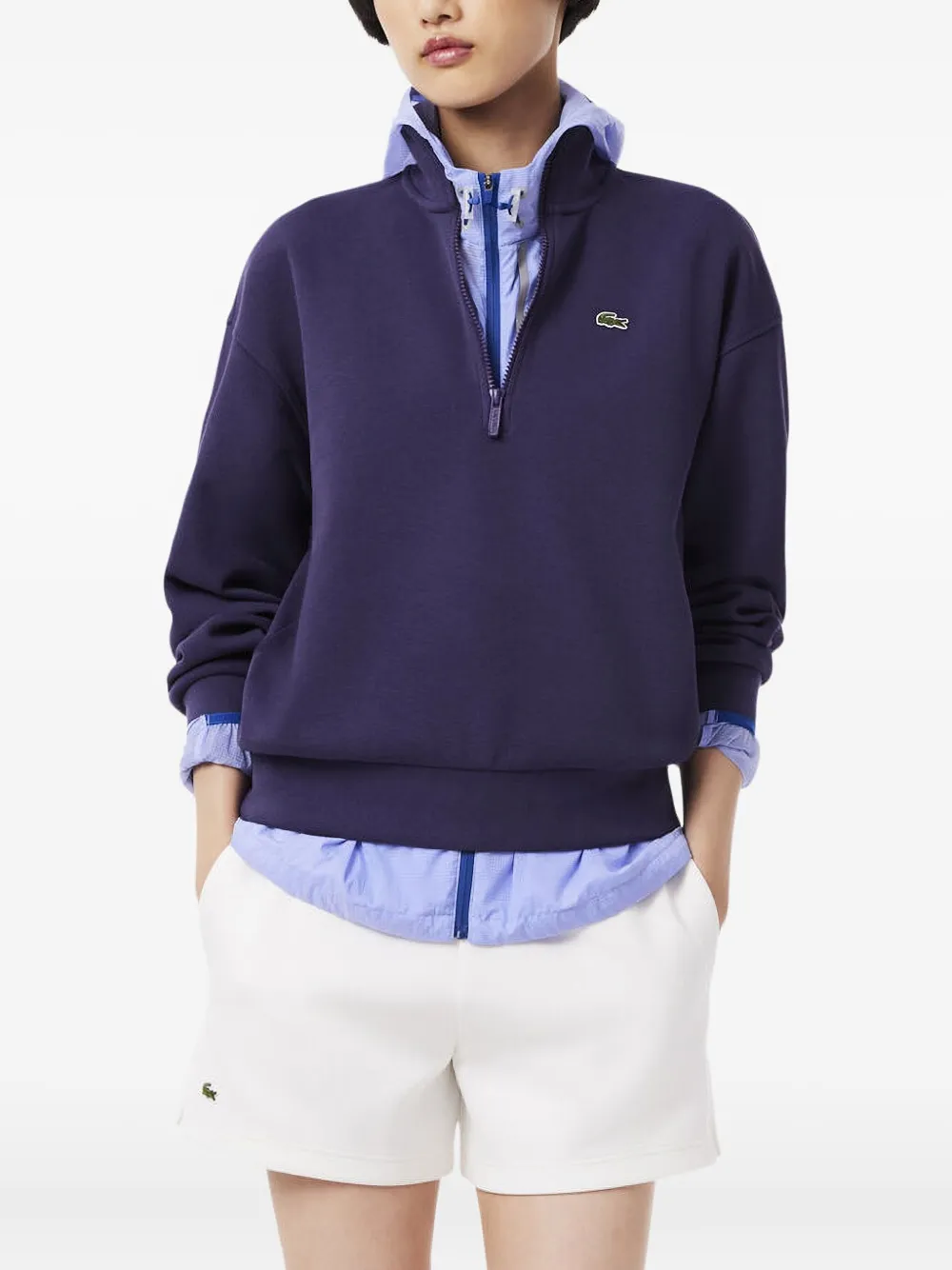 Lacoste logo-patch half-zip sweatshirt | Sweaters | Image 2