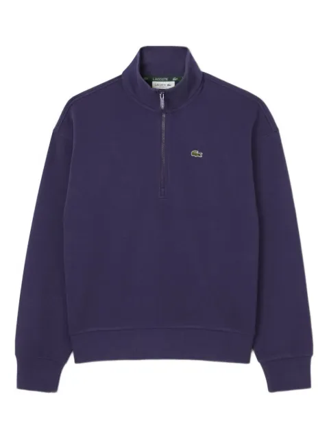 Lacoste logo-patch half-zip sweatshirt