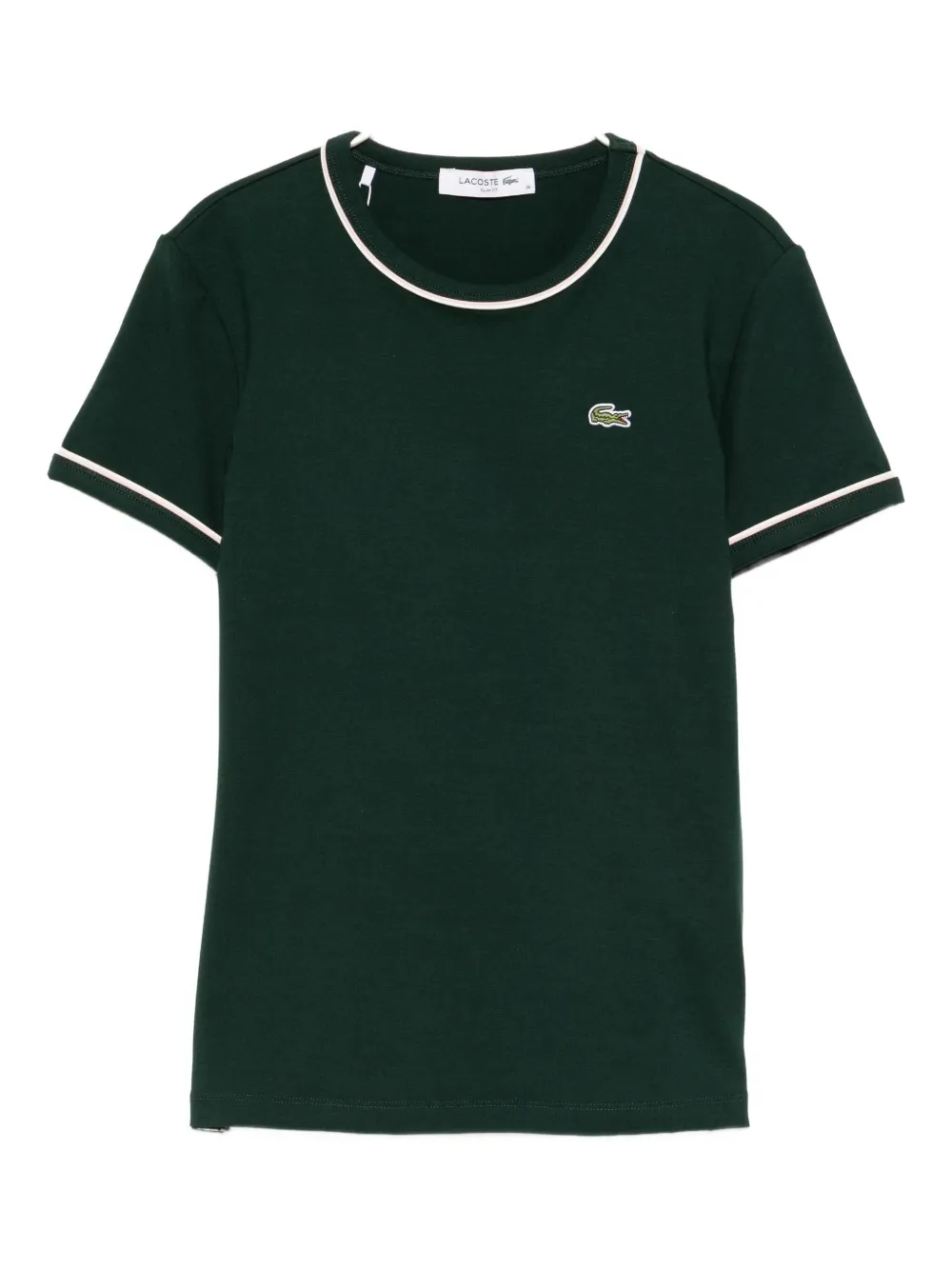 Lacoste Contrast-trim T-shirt In Green