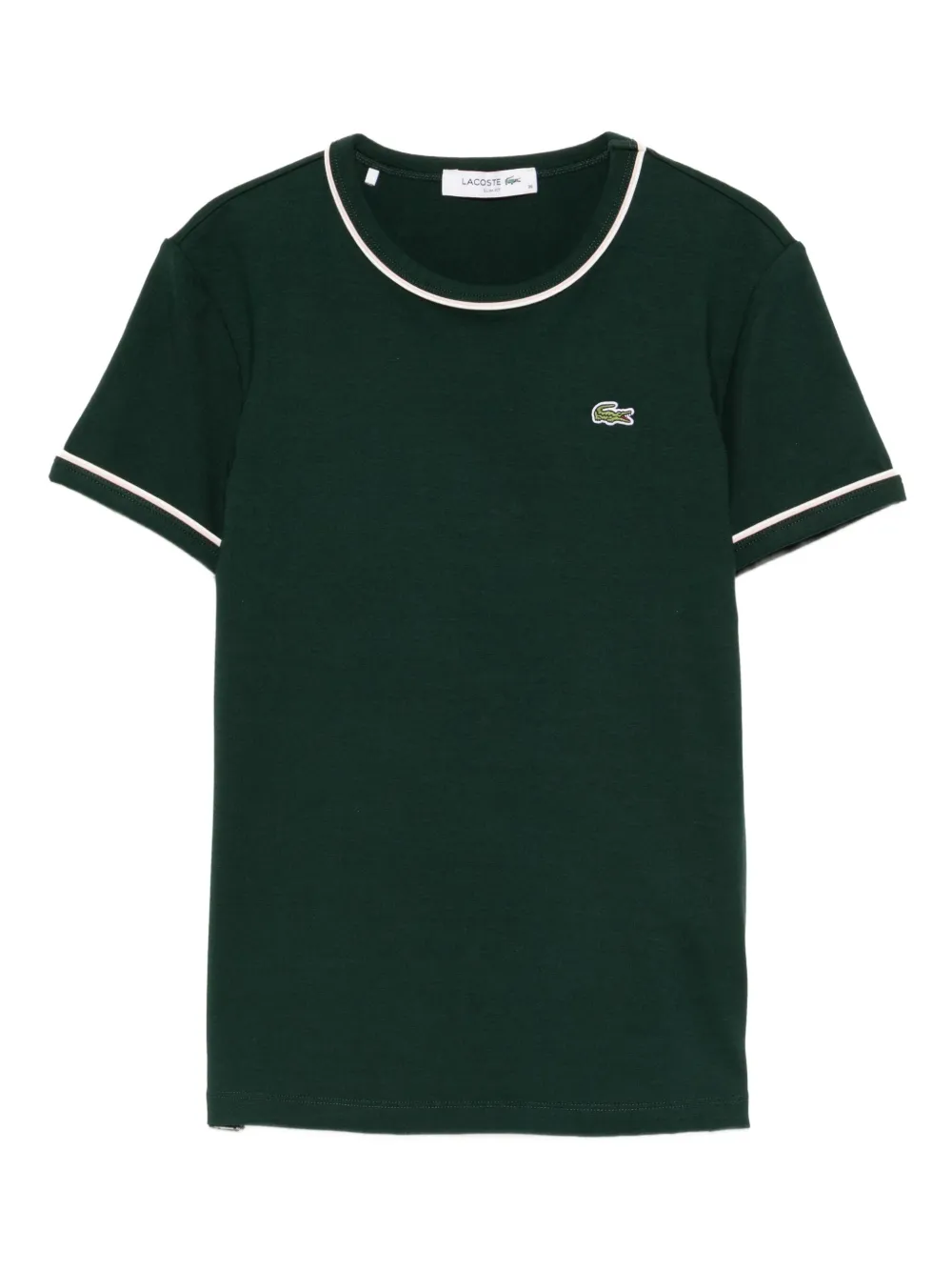 Lacoste T-shirt met contrasterende afwerking Groen
