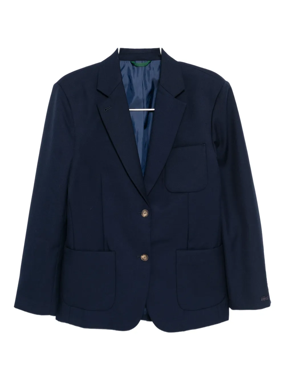 Lacoste logo-embroidered blazer - Blu